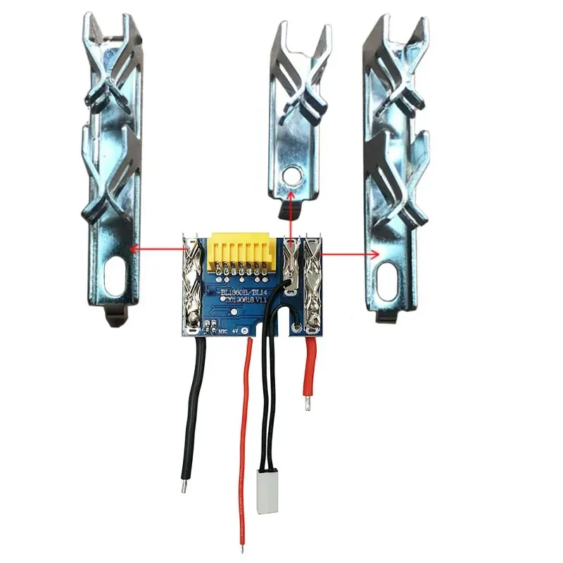 

BL1830 PCB Metal Socket BMS Charging Board Connector Terminal For Makita 14.4V 18V Lithium Battery Adapter Converter BL1430