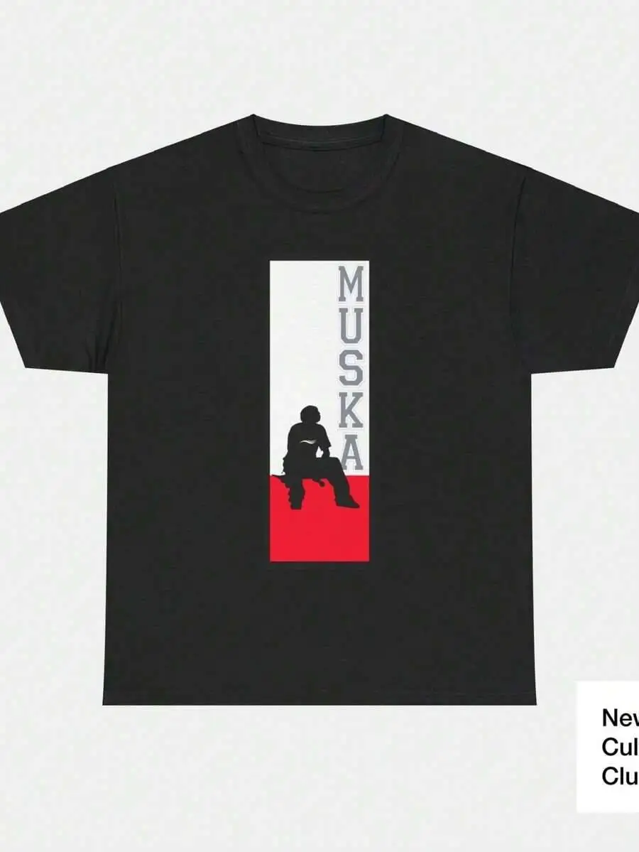 Muska Classic Shortys Skateboards Skate 90S Block Design T-Shirt Style, Crew Neck, Regular Fit, All-Season, Print 100% Cotton