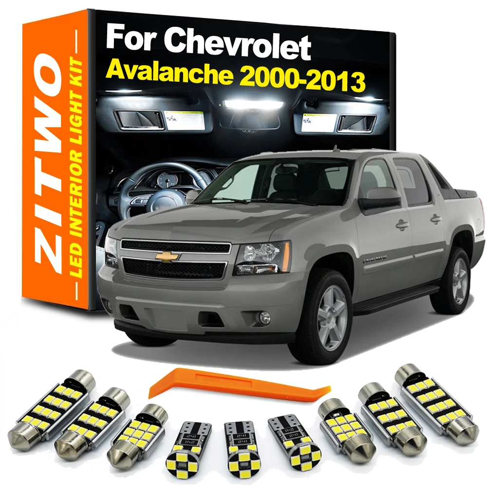 ZITWO 13Pcs Car Bulb Accessories LED Interior Light Kit For Chevrolet Chevy Avalanche 2000- 2007 2008 2009 2010 2011 2012 2013