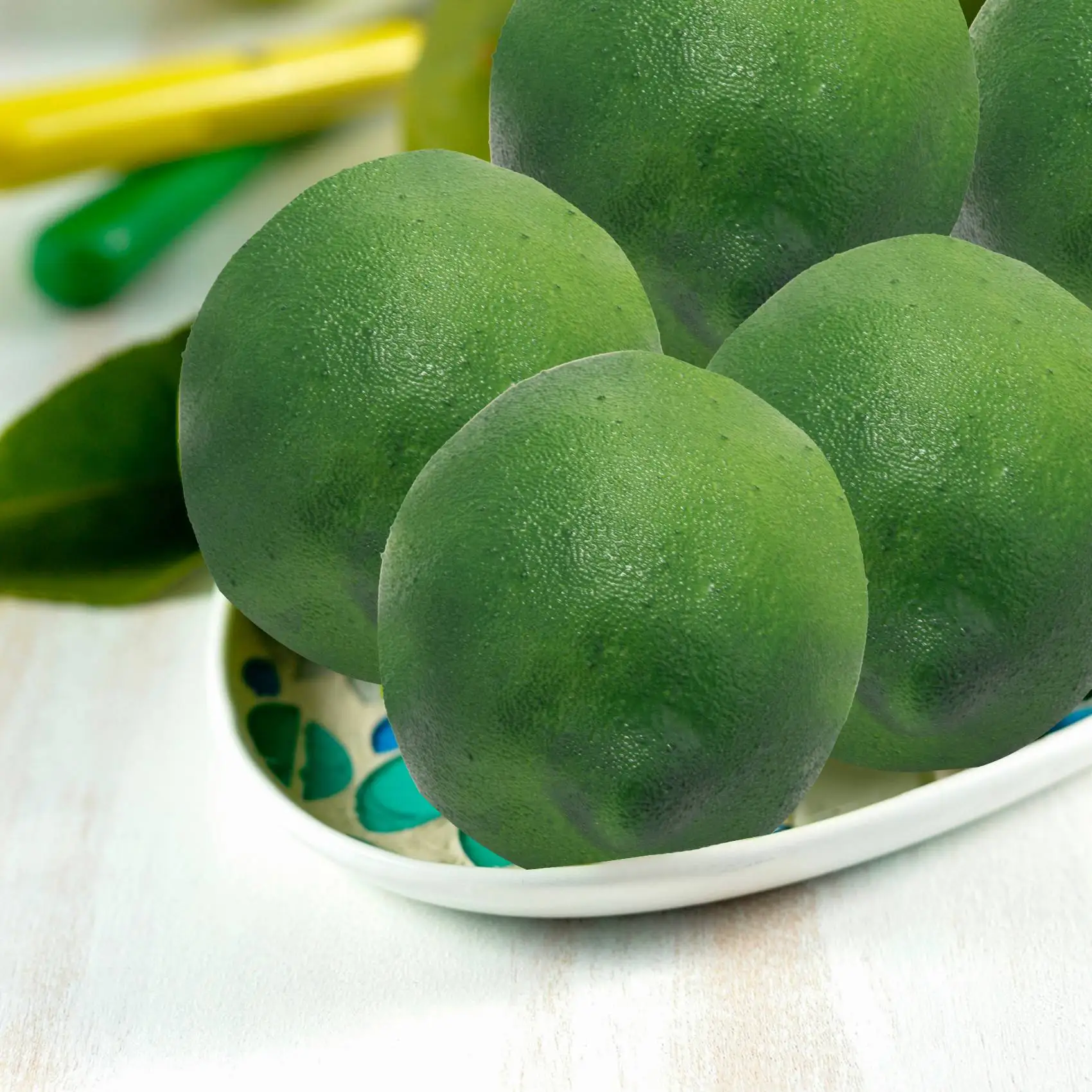 Fruta de limón de plástico Artificial realista, comida falsa, decoración del hogar, 6 x