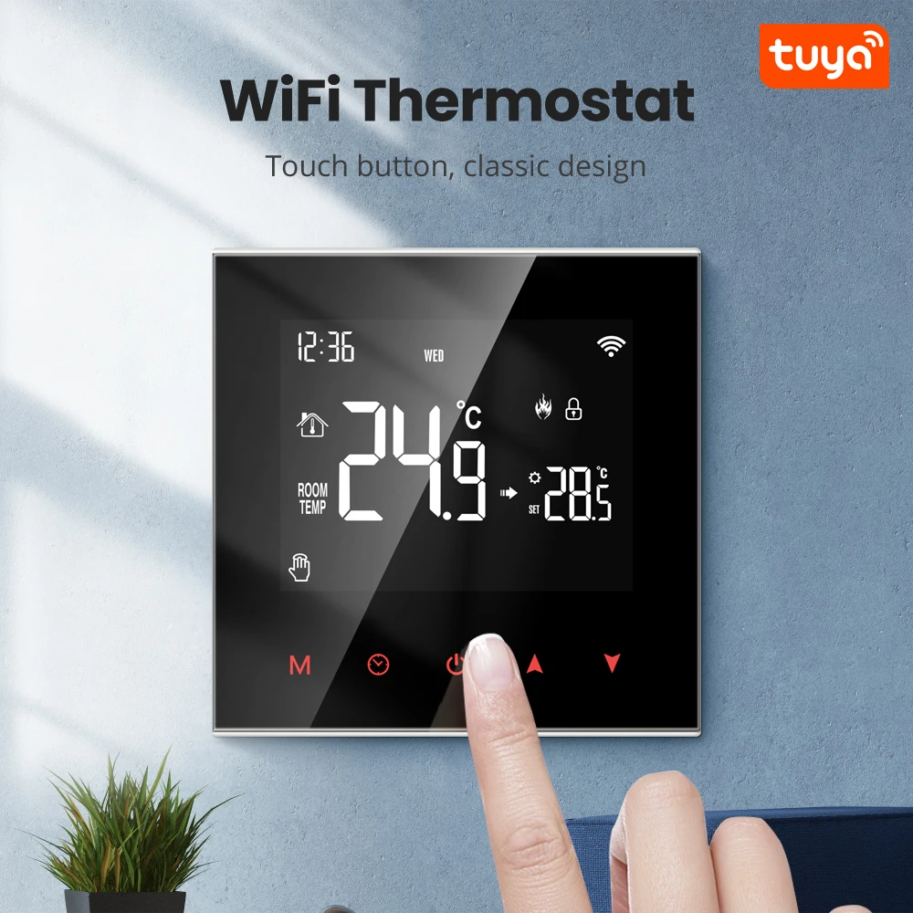 AVATTO Tuya WIFI Smart Thermostat for Electric Heating Warm Under Floor Gas Boiler Temperature Controller Work for Alexa Google