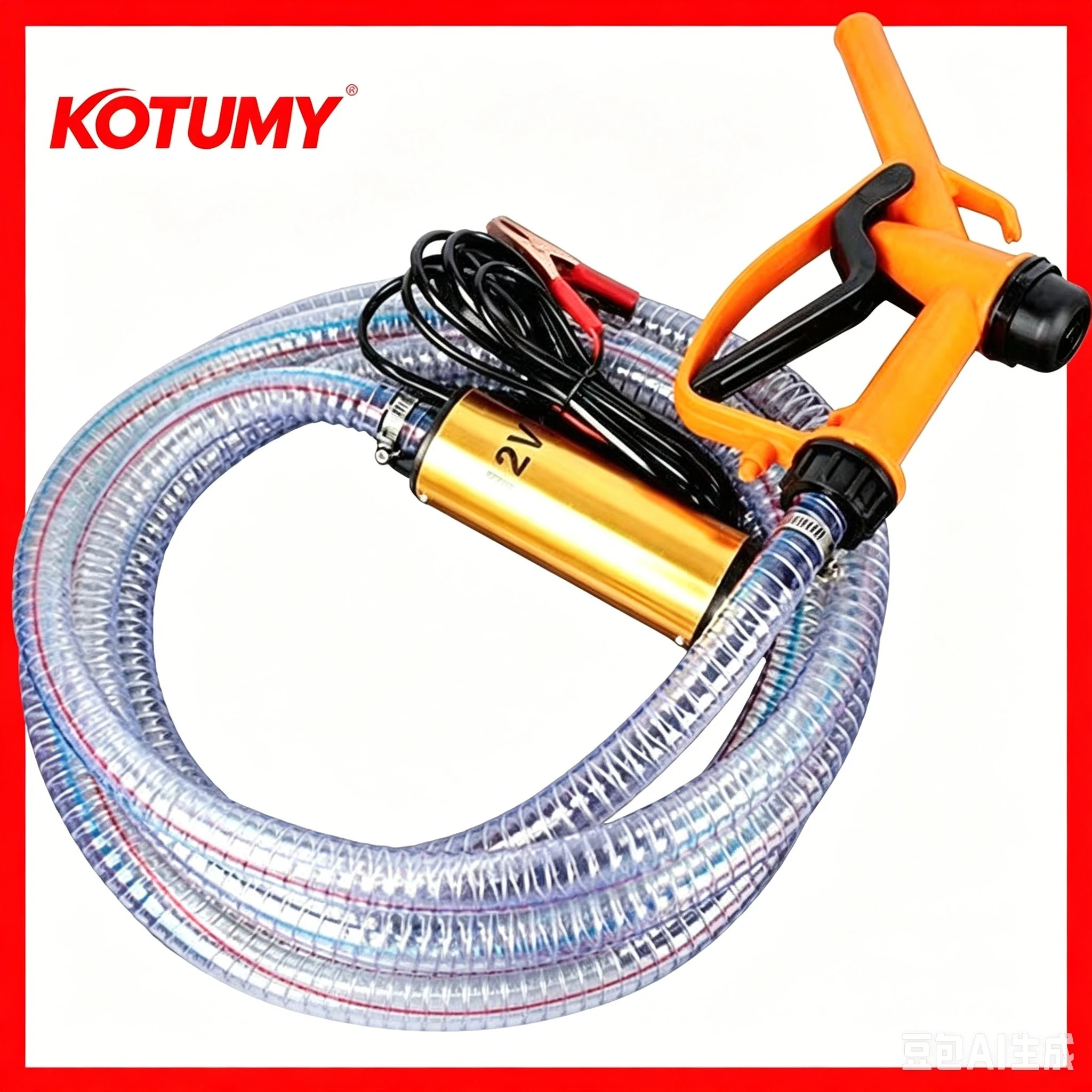 Portable High Power 12V Self-Priming Fuel Pump Barrel Diesel Submersible Pump Electric Oil Water Extractor
