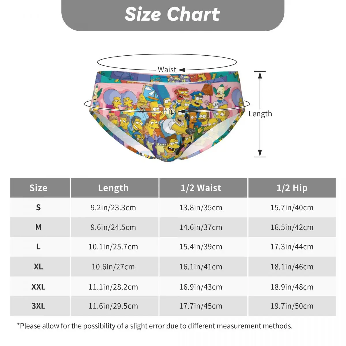 Custom Men\'s The Simpsons Tv Series Wallpaper Underpants Breathable Briefs Underwear