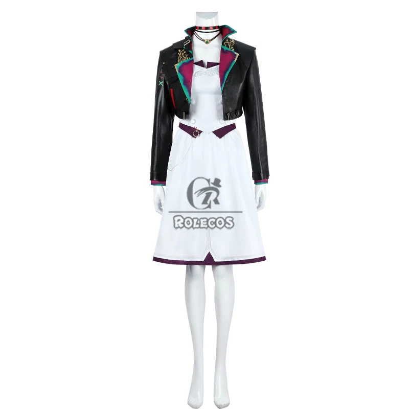 ROLECOS LOL Arcane Season 2 Universe Jinx Powder Cosplay Costume Jinx Powder Women Dress Uniform Halloween Party Outfit Fullset