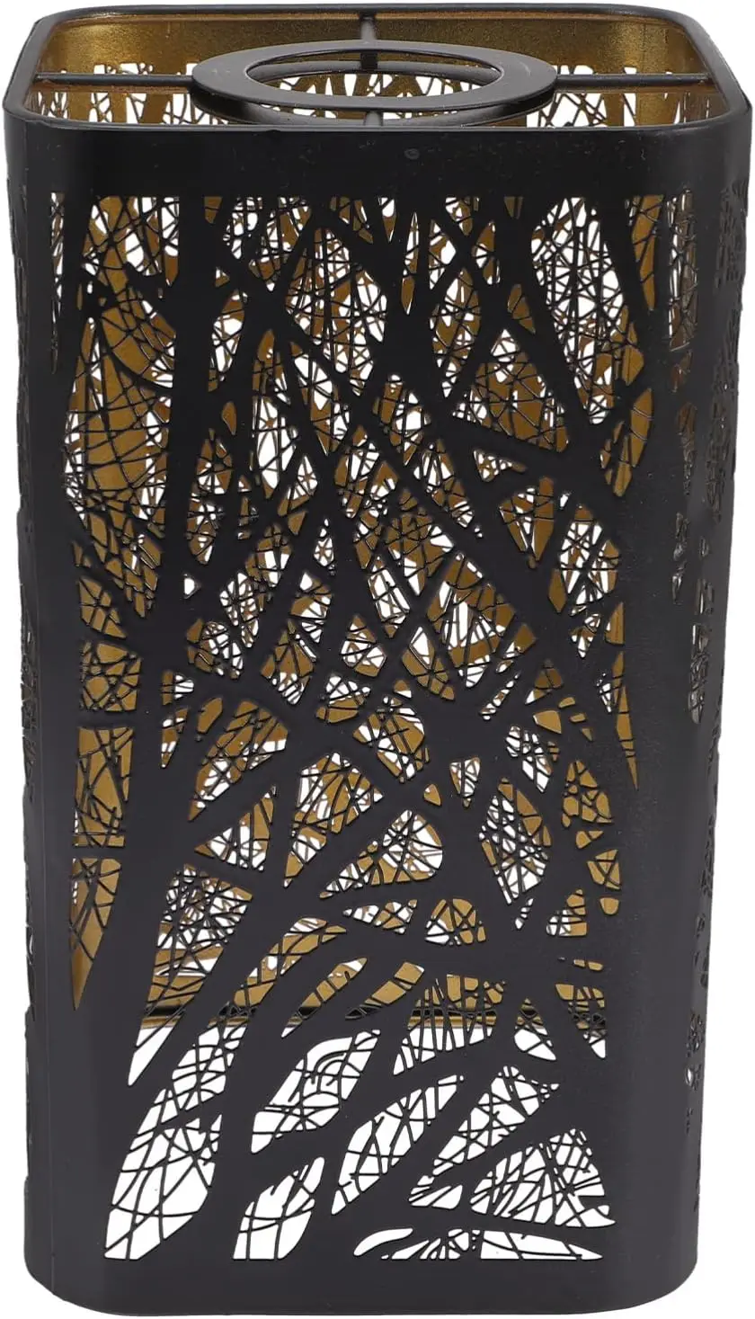 

Tree Shadow Lamp Shade, E27 Small Lamp Shade Metal Hollow out Square Lampshade Light Accessorie for Home Pendant Floor L