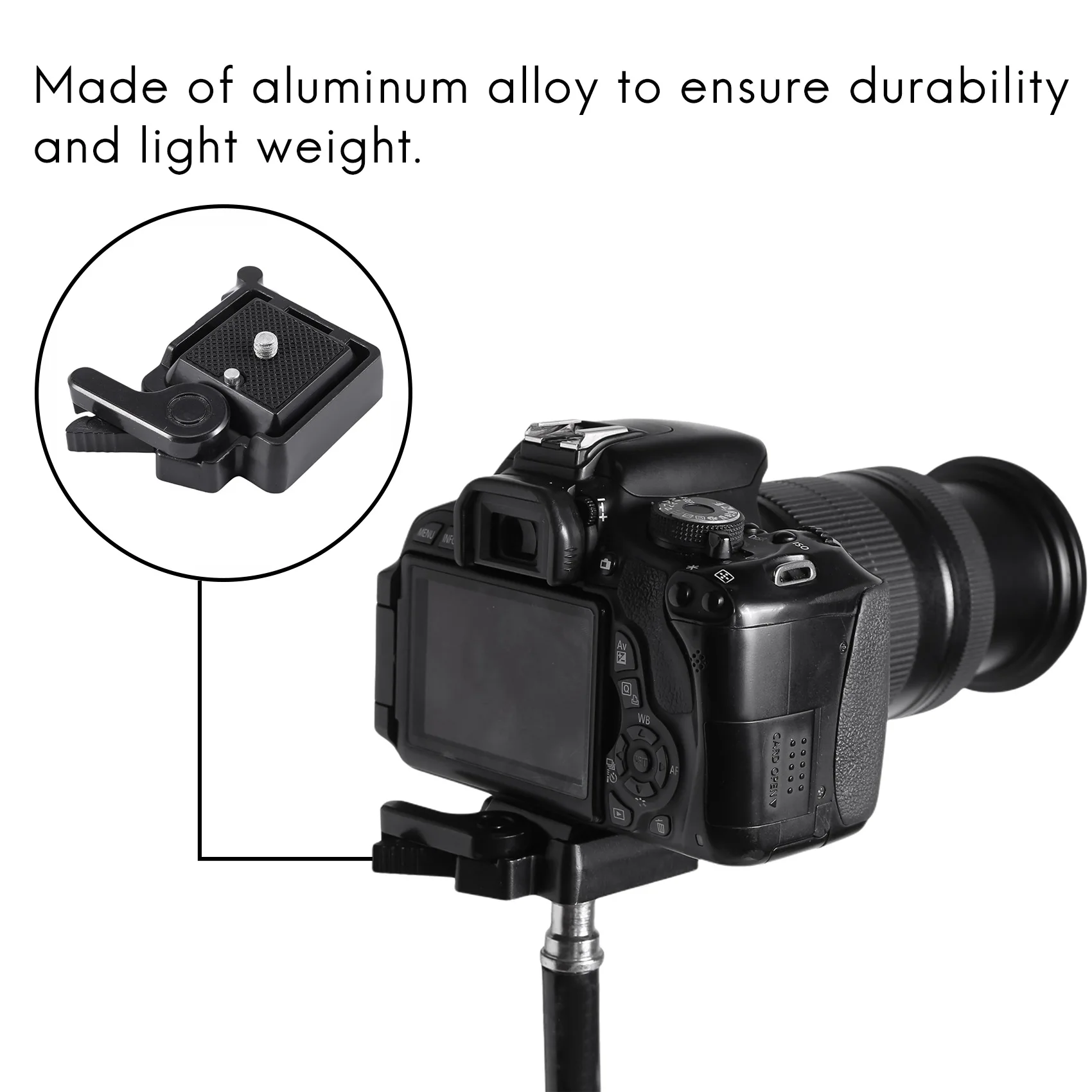 Quick Release Plate Platform Mount Base Camcorder Tripod Monopod Ball Head for DSLR Camera QR40 1/4,3/8 Screw