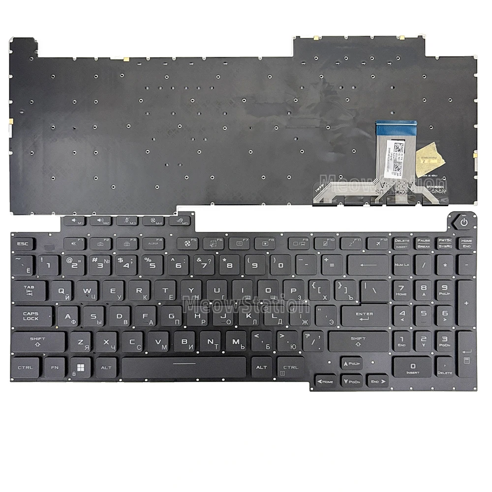 米国-ロシア語キーボード、キーボードごとに異なるrgbバックライト付き、asus-rog-strix-g713q-g713qe-g713qm-g713qr-g713qy-g713p-g713pi-g713pv-g713pu-g713rw-g713rm-g713rc-g713r用