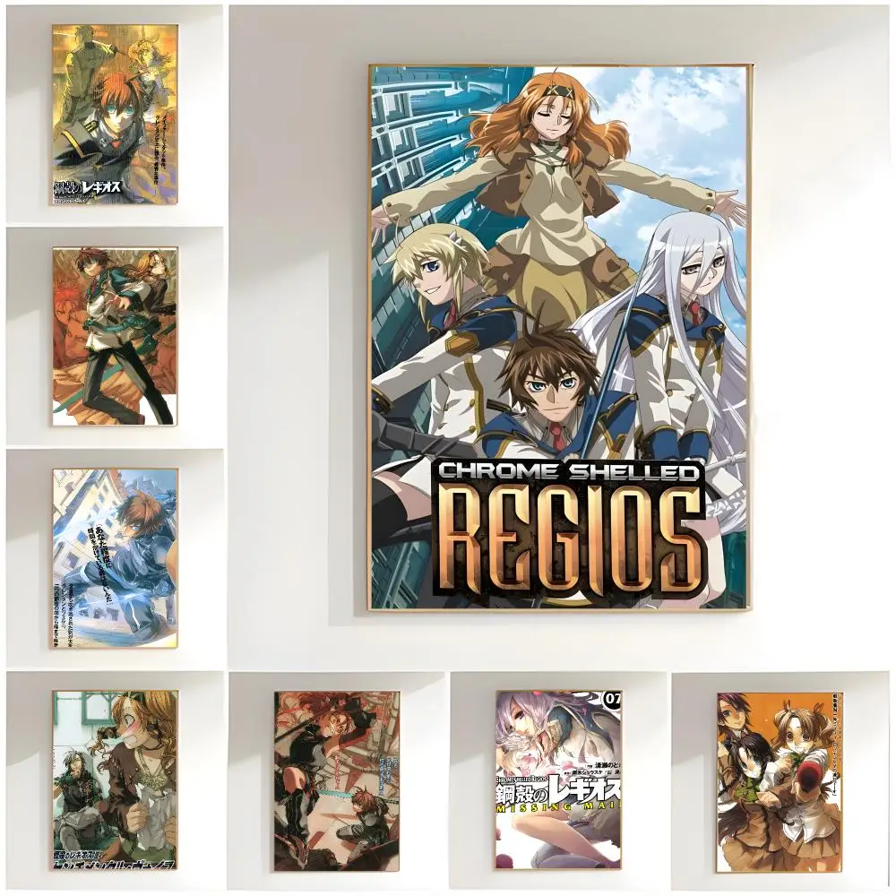 fantasy anime c-Chrome Shelled Regios Poster Classic Wall Art  Home Decor  Peel and Stick Unframed