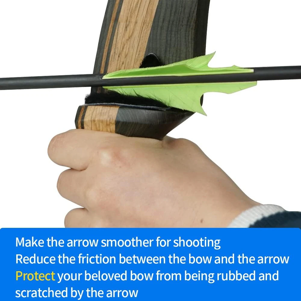 2 4 Pcs Recurve Bow Arrow Rest Archery Horse Hair Longbow Fur Pad recurve Bow Accessories for Outdoor Hunting Shooting Practice