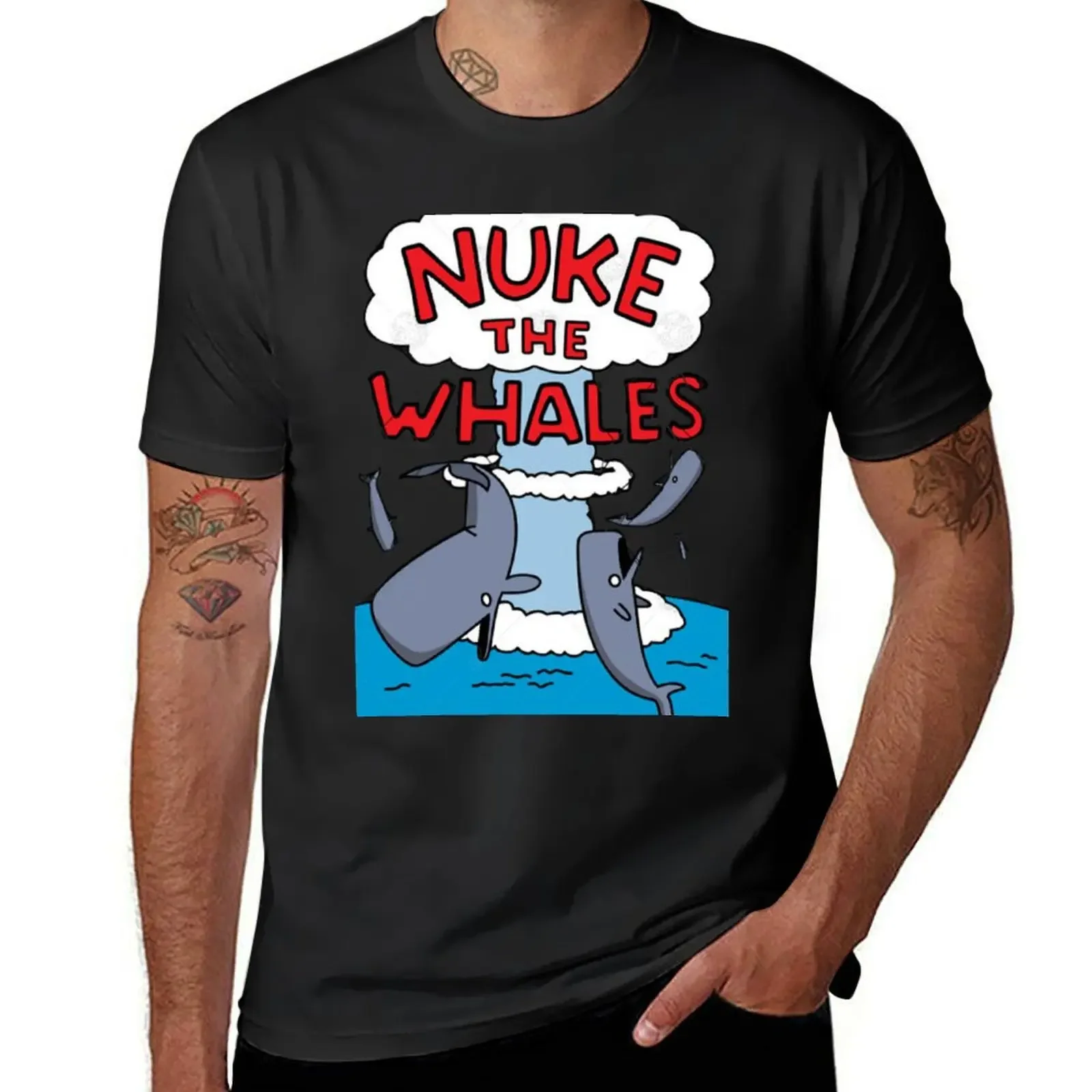 Nuke The Whales T-Shirt tops customs design your own tee shirts for men