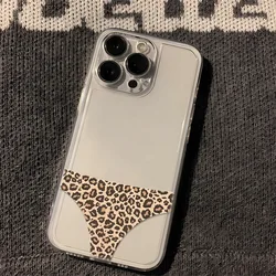 For IPHONE 16 Case 15 14 13 12 11 PROMAX 7 8 PLUS X XR XS MAX Leopard Print Soft Silicone Anti-drop and Shock-proof