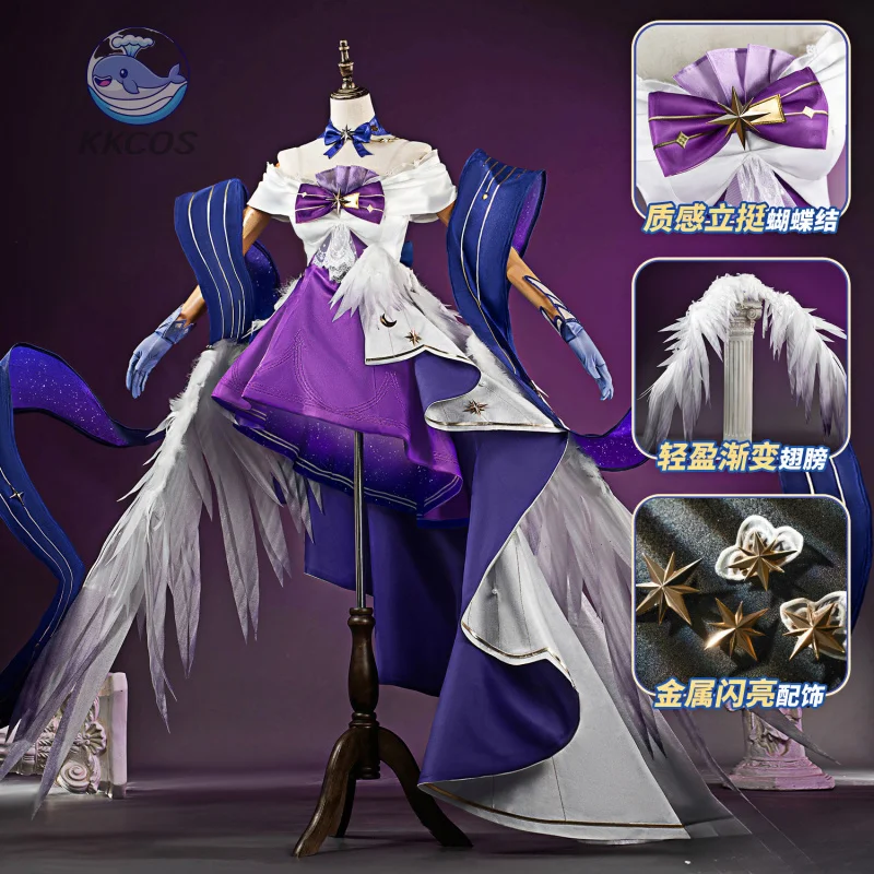 هونكاي ستار السكك الحديدية روبن تأثيري حلي الحفل الموسيقى ثوب الشريط أنيمي هالوين حفلة كرنفال التقاط الجناح لعب الأدوار KKCos #1