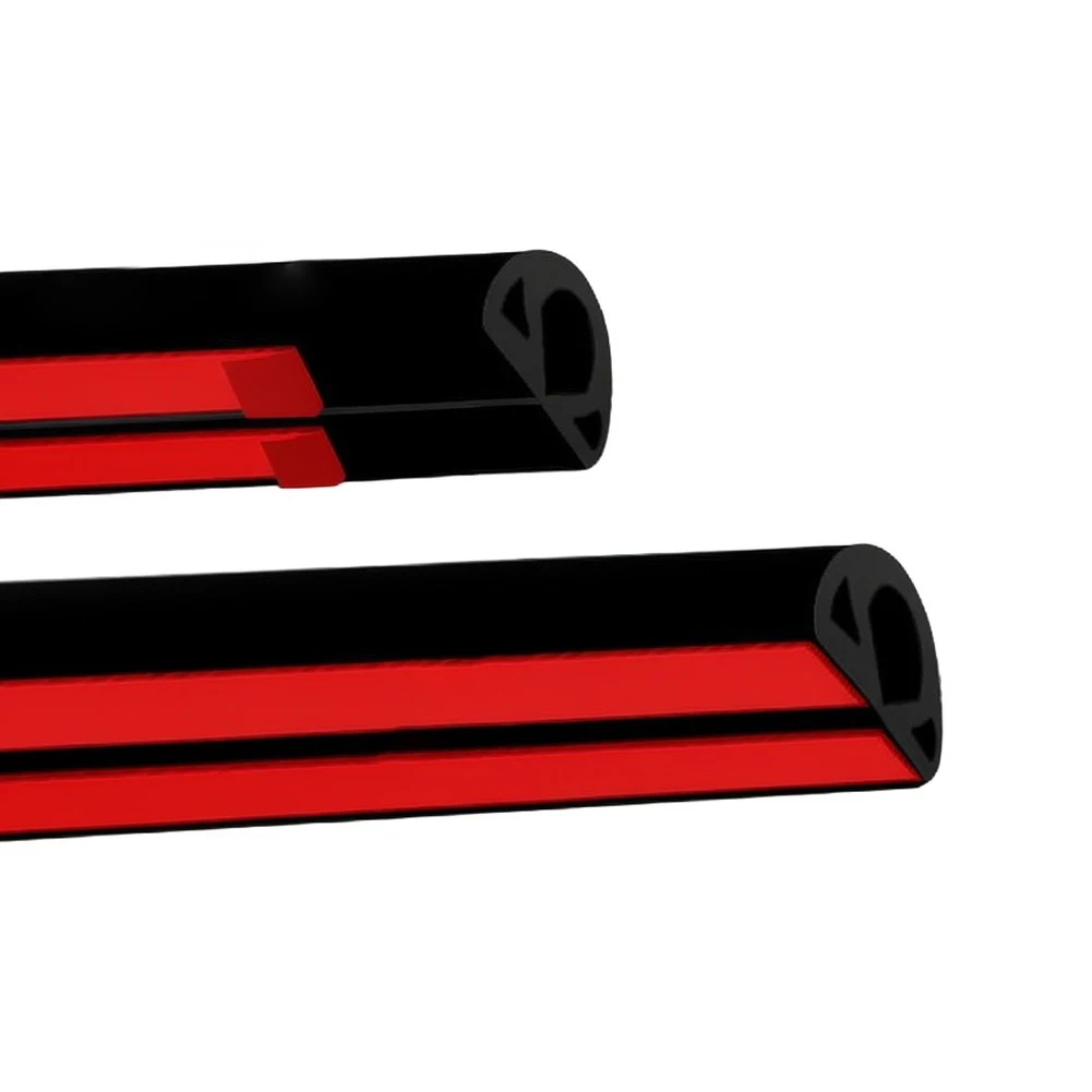 PVC Wire Protection Strip 20mm x 12mm 4 Meter Roll Cuttable Self-Backing Gasket for General Purpose Cable Management