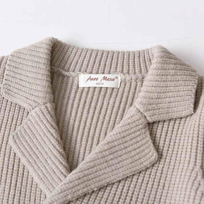 Korean Baby Cardigans Boys Winter Knit Sweaters Coat Kids Double Breasted Sweater Jacket Children Vintage Knitted Cardigans