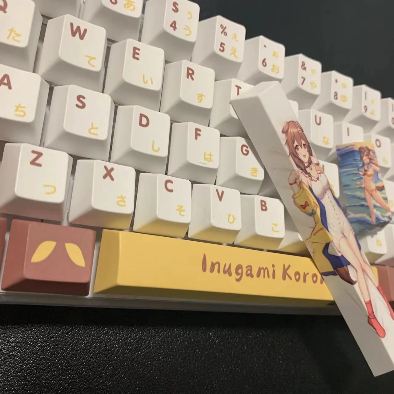 Imagem -02 - Anime Keycaps para Teclado Mecânico Inugami Korone Vtuber Hololive Key Cover Pbt Dye Sub Cherry mx Switch 132