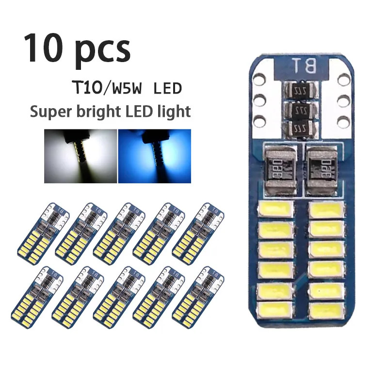 Wholesale T10 Bulbs 3014 24SMD Reverse License Plate W5W Car LED Light Interior