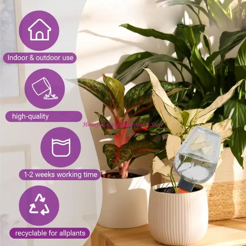  4pack Automatic Plant Water Bulbs Large Capacity Colorful Watering Spheres