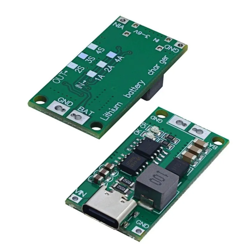 Type-C Boost Lithium Battery Charger 2S/3S/4S 1A/2A/4A 8.4V 12.6V 16.8V Module