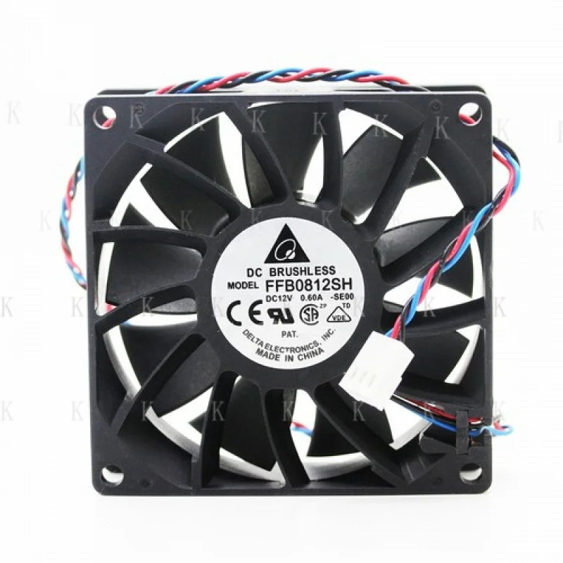 C FOR   Large Air Volume Silent Cooling Fan FFB0812SH 12V 0.6A 3Pin  80*80*25mm