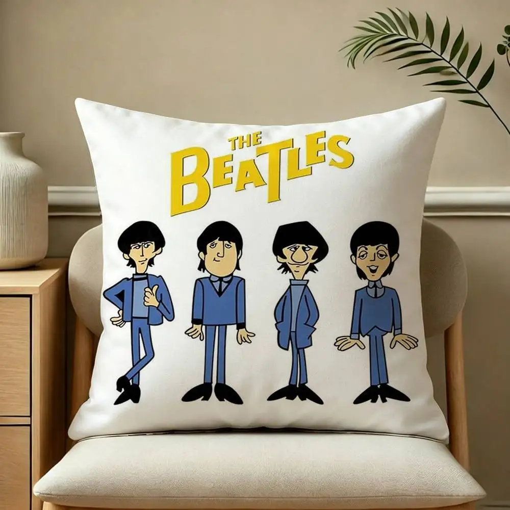 Rock Band The Beatles Pillow Case Square Double-Sided Sofa Cushion Cover Bedroom Bedside Pillow