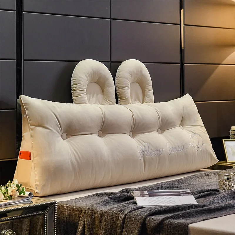 

Cartoon Cute Bedside Cushion Fashionable Removable Soft Bag Triangular Cushion Sofa Tatami Anti Collision Large Backrest