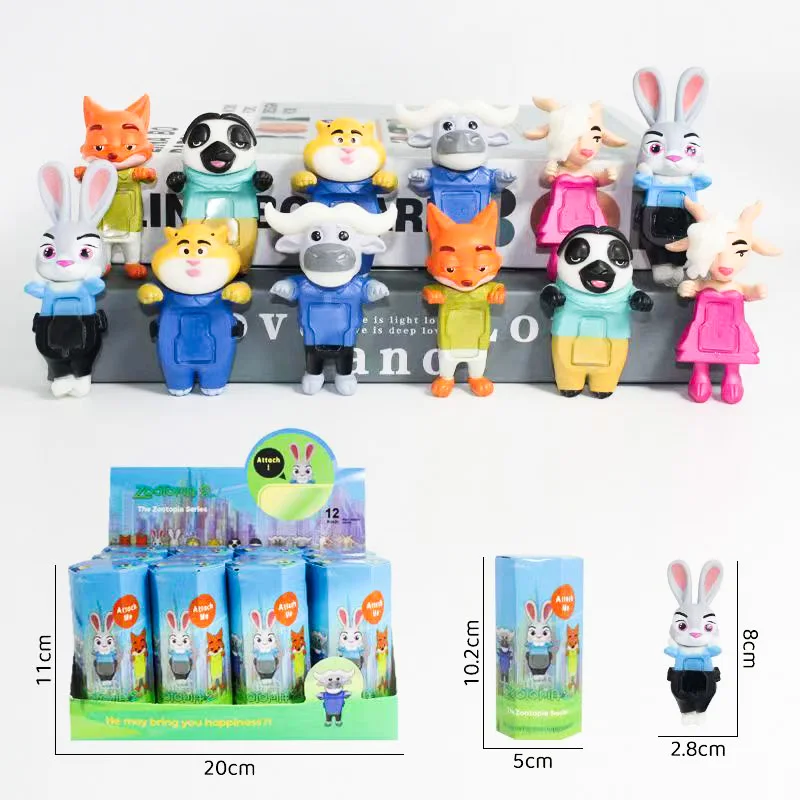 Miniso zootopia 2 caixa cega bonito nick judy figura de ação boneca caixa mistério anime figuras dos desenhos animados coleção modelo brinquedo