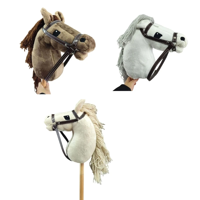 DXAE Lightweight Plush Horse Head For Creative Role Play And School Drama Activity