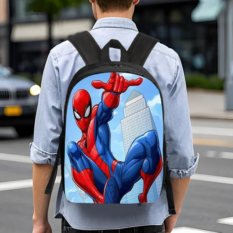 حقيبة ظهر MARVEL Spider-Man ذات سعة كبيرة - بوليستر مريح وخفيف الوزن ومتين مع جيوب متعددة، مثالية للعمل،