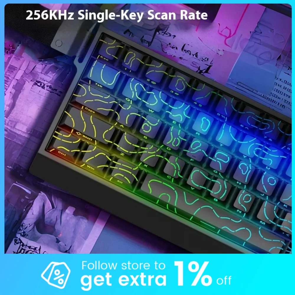 

Новая механическая клавиатура с магнитным переключателем IROK Mercury68 Max Carotmas Mercury 68 8000 Гц RT0,001 мм, игровая клавиатура, подарок