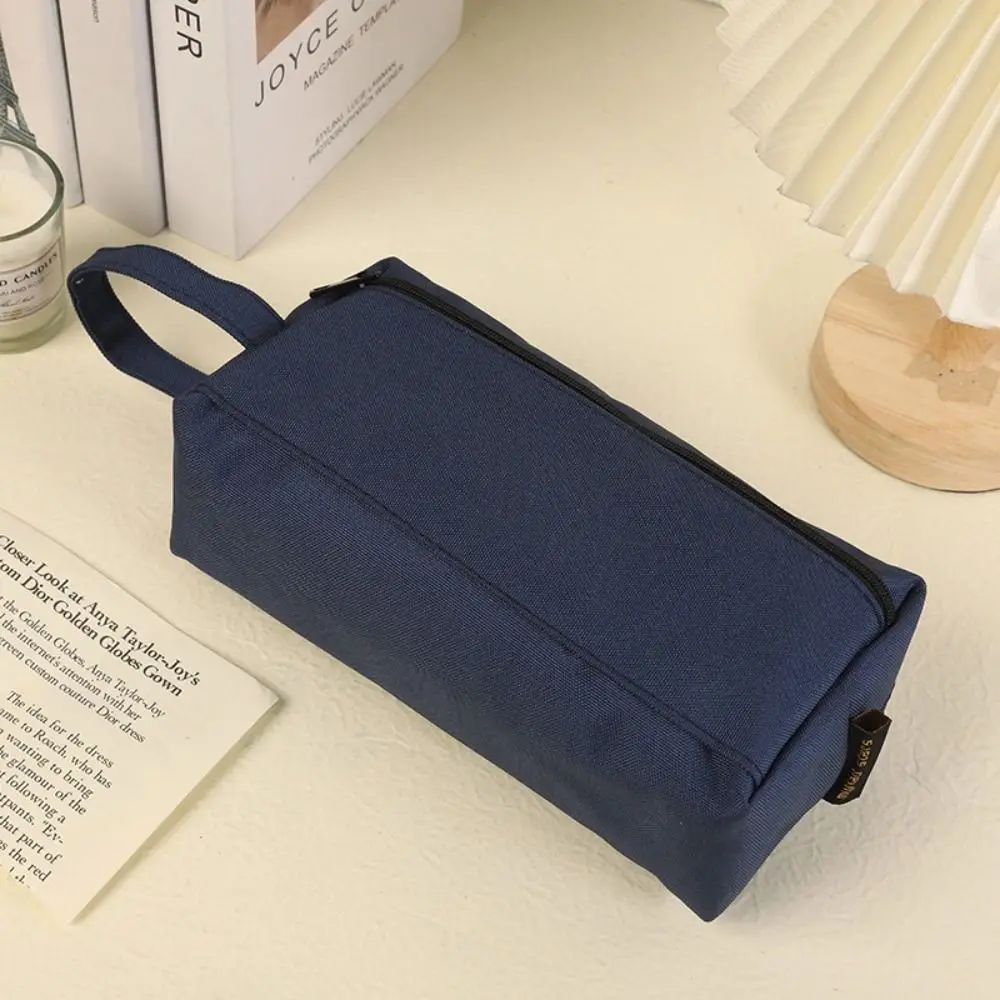 Portable Desktop Organizer Stationery Bag Large Capacity Pencil Holder Pencil Bag Storage Bag Zipper School