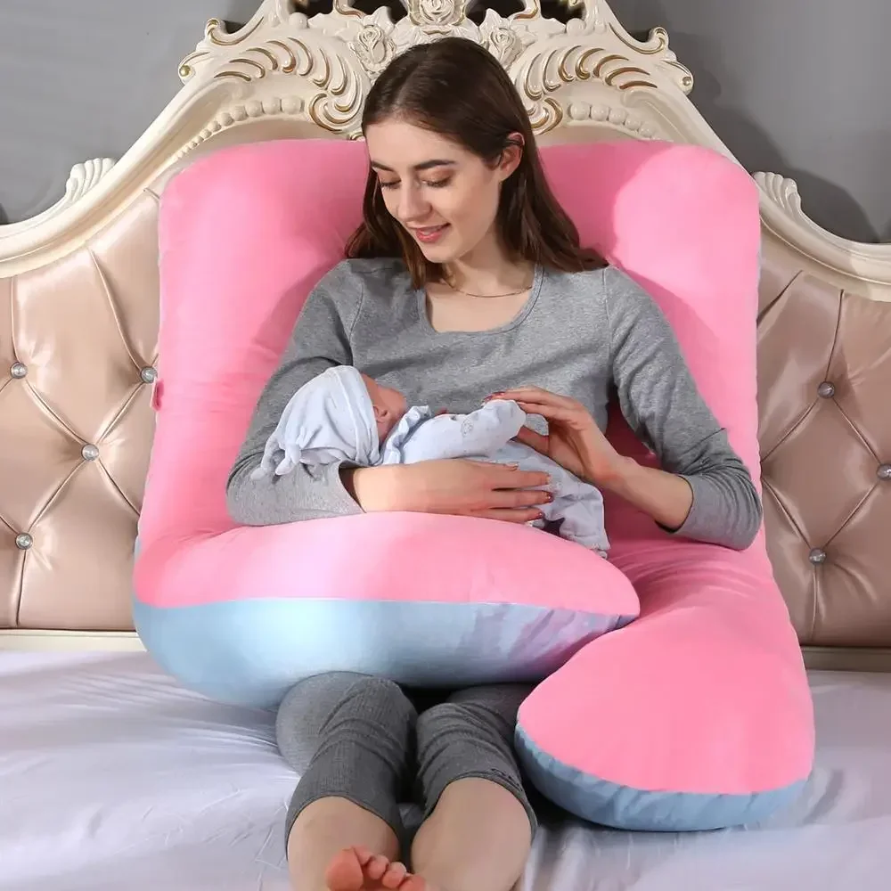 Multi functional U-shaped waist protection side sleeping pillowPregnant Pillow for Cushions of Pregnancy Maternity Support