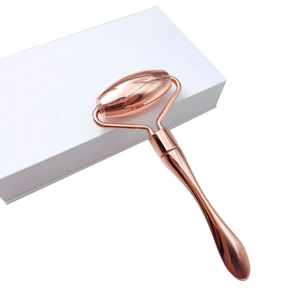 Stainless Steel Tip Roller Shovel Massager Rolling Stone Face Roller Massager Improves Neck Facial Beauty Skin Care Tools