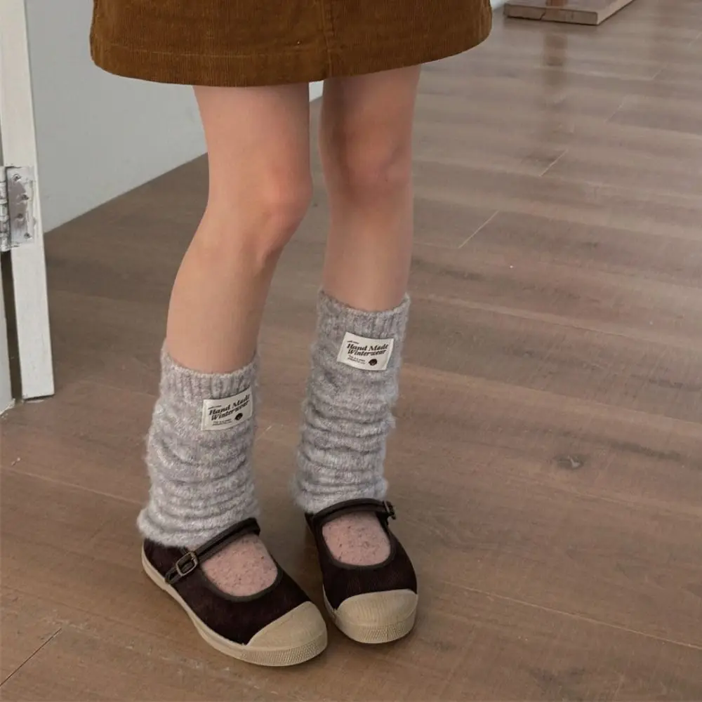 

Trendy Colorful Kintted Y2k Leg Warmers Winter Sweet Leg Warmer Women Pile Up Scoks Hosiery Plush Stockings Fall Winter
