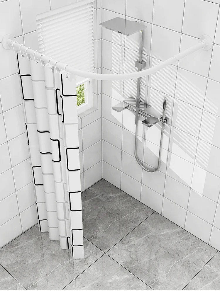 

Набор карнизов с изогнутой отверстием, перегородка для батомы, водонепроницаемая ткань, сверление не требуется, простота установки, североевропейский слей