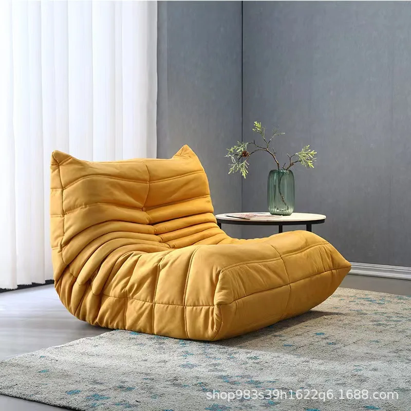 Net-red caterpillar technology cloth, lazy sofa, velvet cloth, simple modern living room, bedroom, single chair