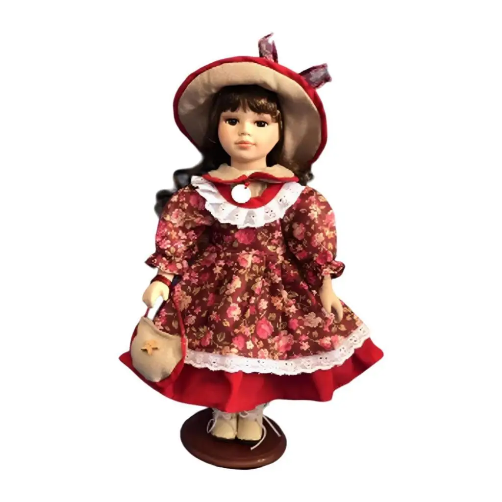 

30cm Porcelain Doll Style Dress Suit, Standing Girl Doll,