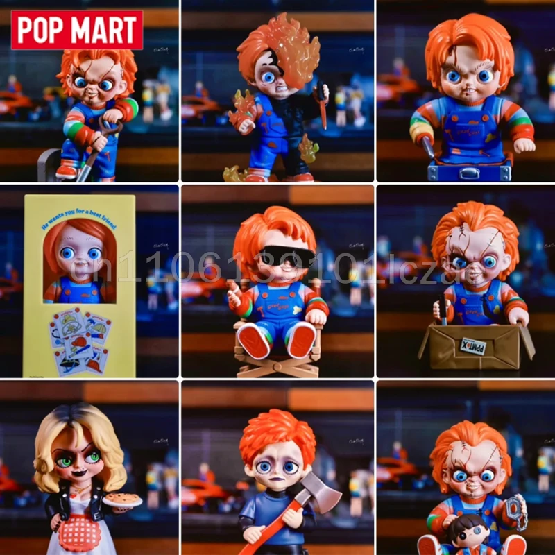 En Stock POP MART Chucky Franchise Series figura de acción de Halloween caja ciega muñeca de moda serie de cara caja misteriosa regalos de navidad