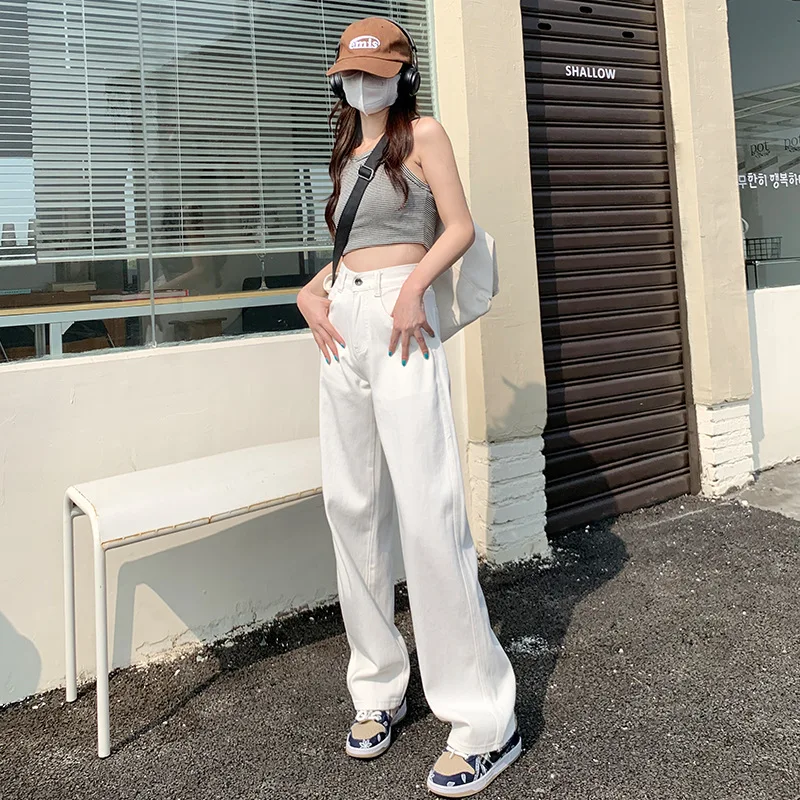 

Boyfriend Jeans For Womens Gym Fitness Workout Sport Active Female Denim Fashion Comfortable Breathable Lightweight Cut Casual