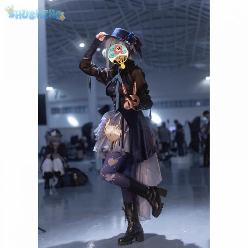 

Новый костюм для косплея Vertin, реверс игры: 1999 год, платье, шляпа, маска, реквизит, вечерние костюмы на Хэллоуин для мужчин и женщин, модный полный комплект одежды