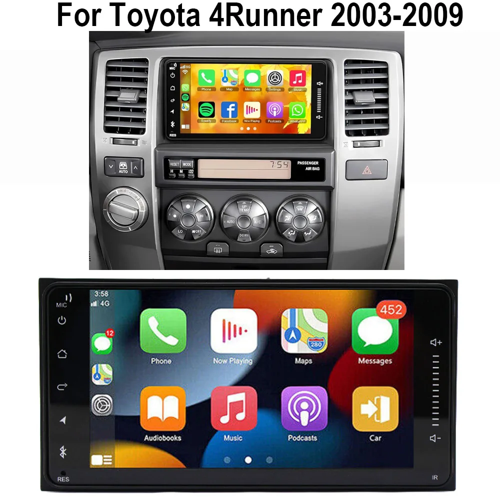 

2+32GB Android14 7in Car Stereo Radio for 4Runner 2003-2009 fit for CarPlay Android Auto WiFi GPS Bluetooth+AHD Backup Camera