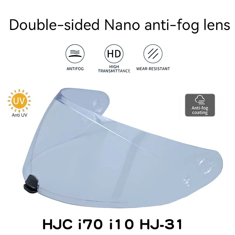 Visiera per casco per HJC i70 i10 HJ-31 Moto Double-sided Nano Anti-fog Scudo per lenti Accessori per moto Lenti invernali Occhiali