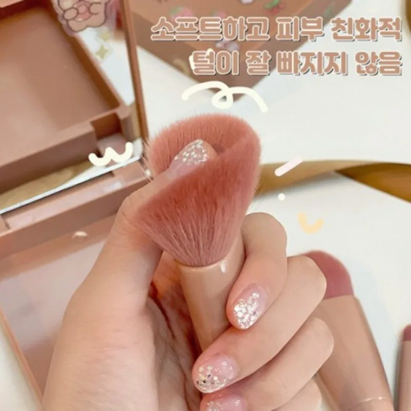 5PCS Travel Size Makeup Brush Set | Mini Portable Cosmetic Brushes with Mirror Case | Compact Full-Function Makeup Kit for On-Th