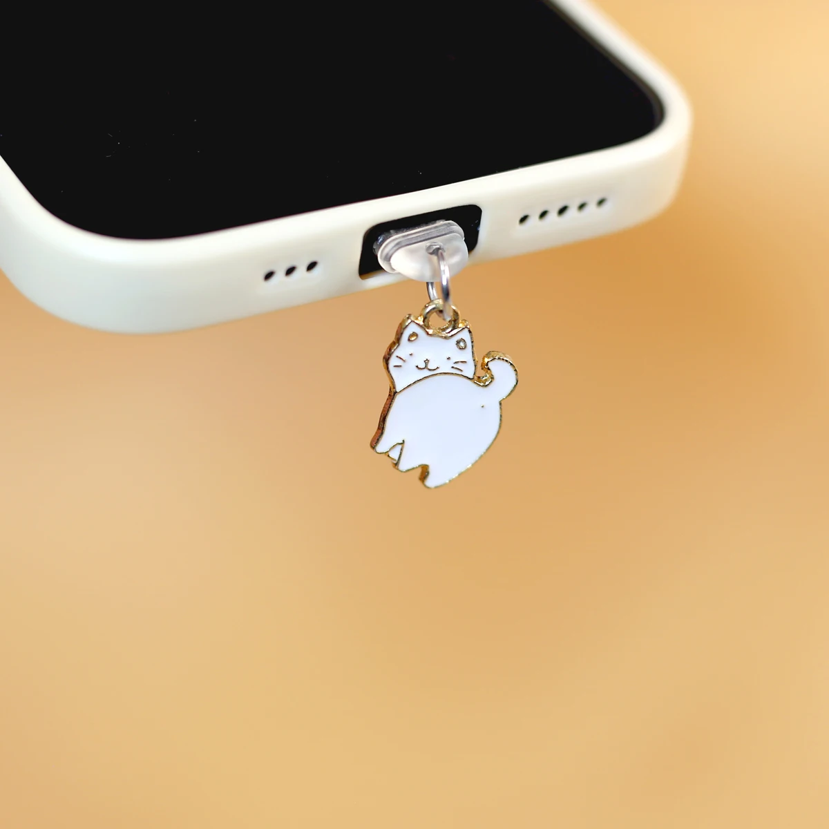 Mobile accessories: playful dog, kitten, dustproof plug, metal pendant accessory suitable for iPhone 15/for Samsung Type-C port.