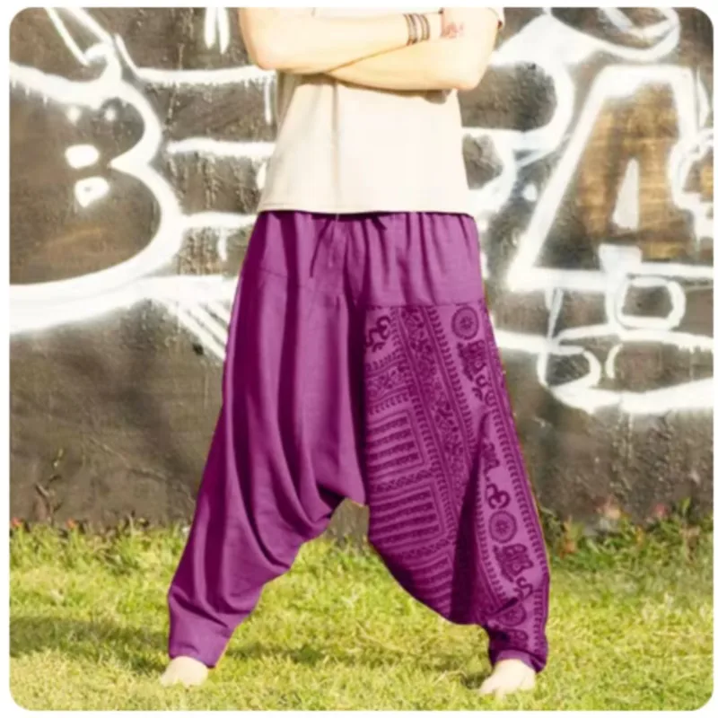 بنطلون رجالي من القطن والكتان ، ساق واسعة ، طول كامل ، أنيق ، صلب ، خصر مرن ، كلاسيكي ، سروال ، الربيع ، الخريف ، #3