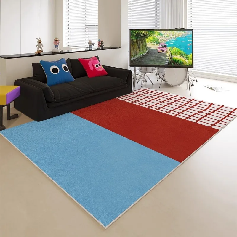 Dopamine Caretive Plaid Living Room Carpet Interesting Art Sofa Coffee Table Floor Mat Bedroom Bedside Soft Rug 러그 Ковер Tapis
