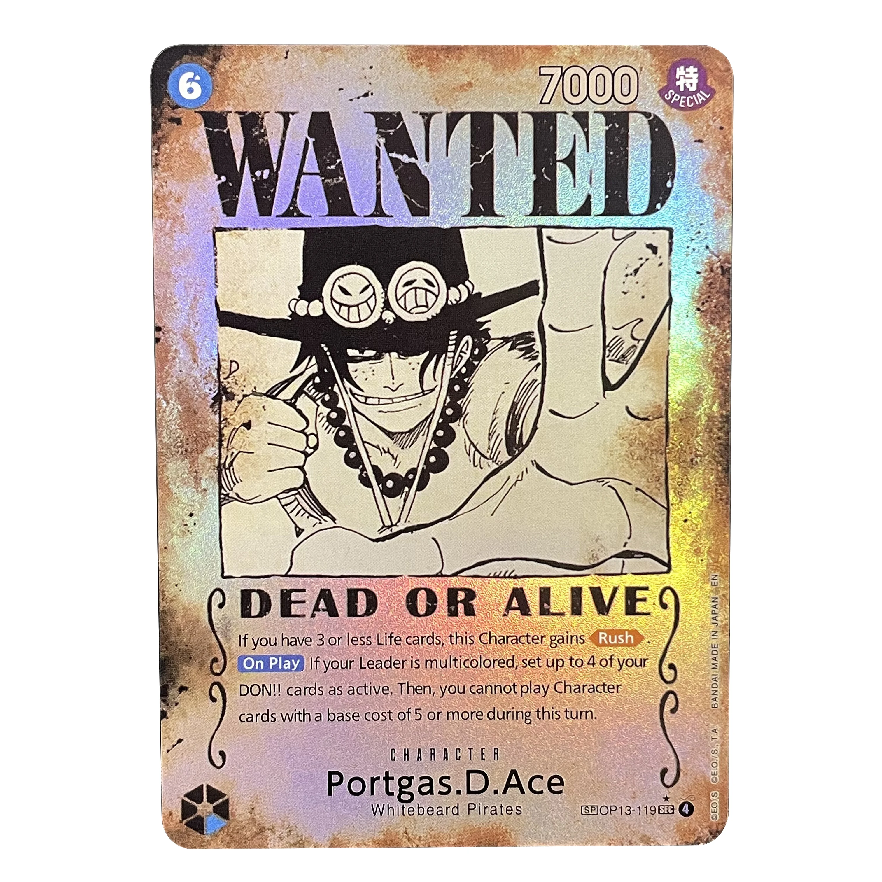 EEN STUK Proxy Card Monkey D Luffy SP-OP05-119 SEC WILDE Poster Alt Art/Geheime Zeldzame OPCG TCG Super Zeldzame Folie Kaarten