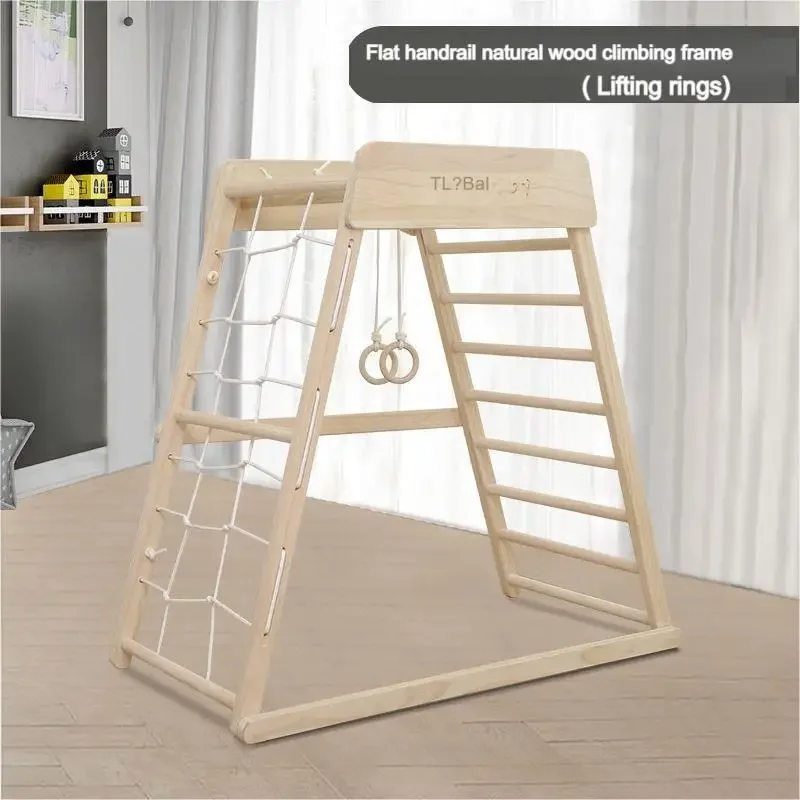 New Mini Solid Wood Climbing Frame for Children's Indoor Climbing Baby Home Slide Swing Climbing Combination