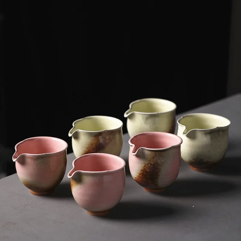 Handmade Pitcher Kiln Baked Tea Pitcher Fair Cup Jingdezhen Ceramic Tea Set Large Size Olecranon Gracked Glaze Nutrient Tea Ware