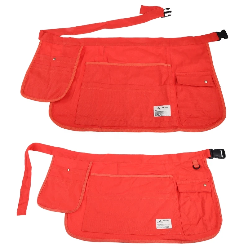 GJ Garden Tool Belt Gardening Apron Utility Belt for Home Improvement Housekeeping Half Waist Canvas Apron for Home