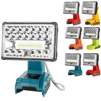 Flashlight For Makita/Dewalt/Milwaukee/Bosch/Black&Decker/Craftsman/Ryobi 18V Battery Floodlight Spotlight with USB Port&Type C